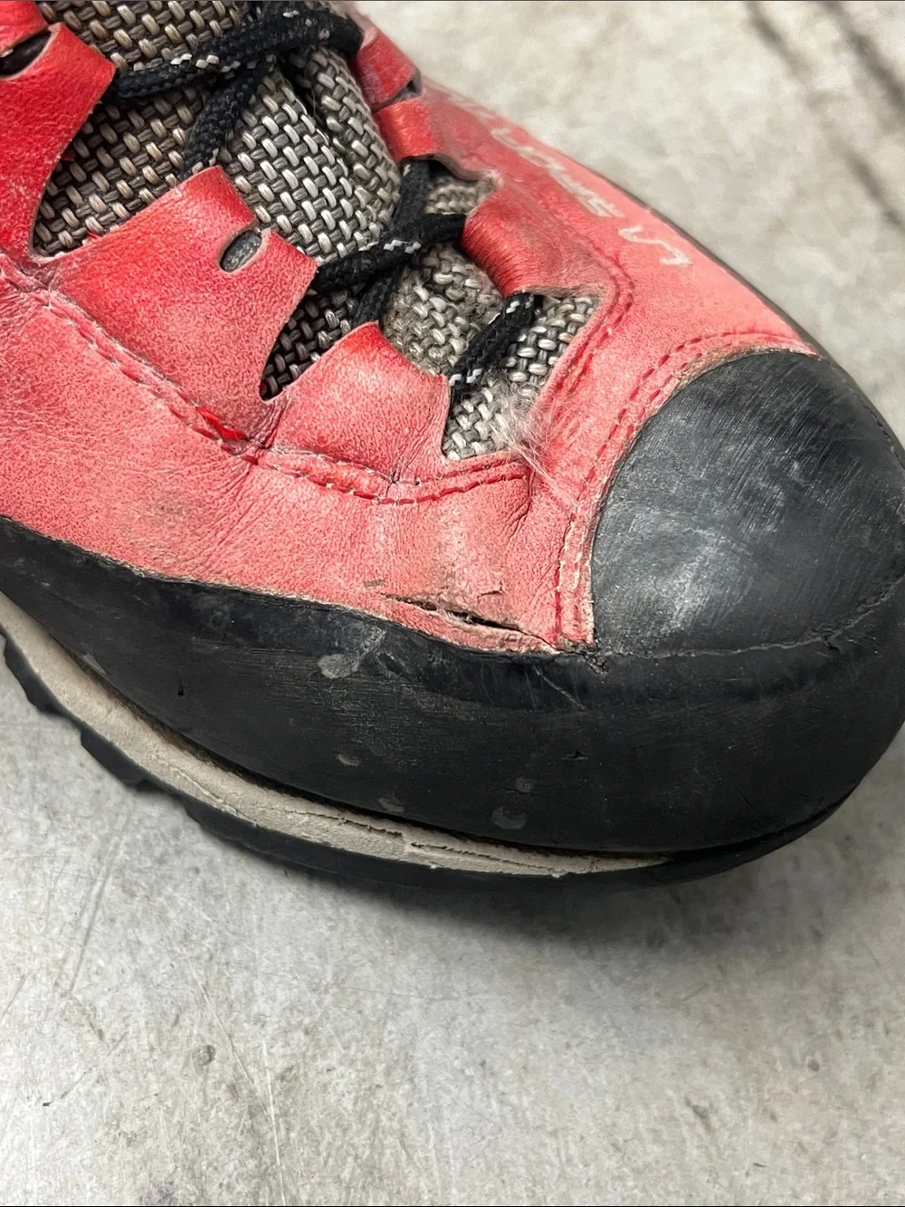 La Sportiva Red and Black Leather Hiking Boots